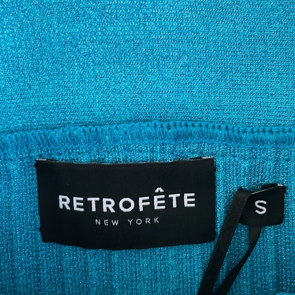 Retrofete Taressa Bandage Knit Skirt Women’s Size Small Mini Aqua Blue - Picture 9 of 11